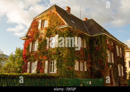 Das Haus von Dr. Albert Schweitzer in Günsbach Münstertal Elsass Frankreich Stockfoto