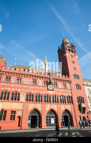 Basler Rathaus, Rathaus Basel - Schweiz Stockfoto