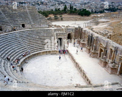 Ruinen von Jerash, römische Stadt in der Nähe von Amman in Jordanien Stockfoto