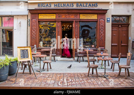 Geographie/Reisen, Lettland, Riga, Cafe' Rigas Melnais Balzams' in der Altstadt, Additional-Rights - Clearance-Info - Not-Available Stockfoto