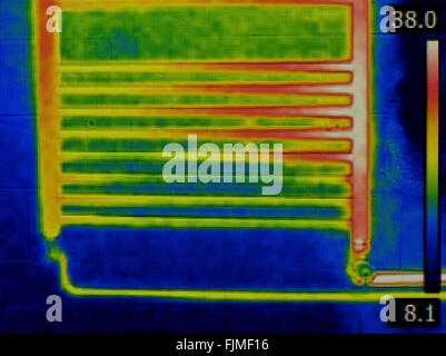 Wärmebild des Heizelementes Stockfoto