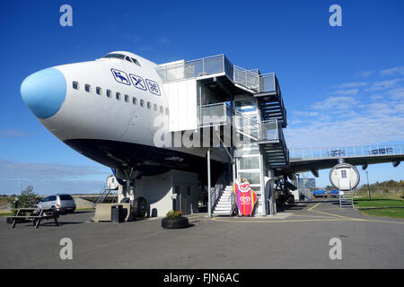 'Jumbo Hostel' Hotel am Flughafen Arlanda, Stockholm, Schweden Stockfoto