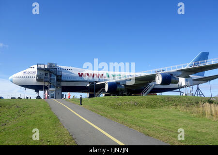 'Jumbo Hostel' Hotel am Flughafen Arlanda, Stockholm, Schweden Stockfoto