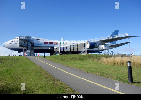 'Jumbo Hostel' Hotel am Flughafen Arlanda, Stockholm, Schweden Stockfoto