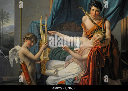 Jacques-Louis David (1748-1825). Französischer Maler. Klassizistischen Stil. Sappho und Phaon, 1809. Öl auf Leinwand. Detail. Eremitage (Eremitage). St. Petersburg. Russland. Stockfoto