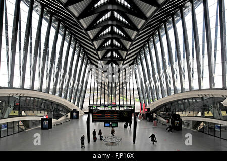 TGV-Bahnhof Saint Exupery Flughafen Lyon Satolas Frankreich Stockfoto