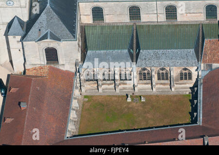 Meuse (55), Ville de Verdun, Cathedrale Notre Dame de Verdun, Cloitre (Vue Aerienne) / / Frankreich, Meuse (55), Verdun Stadt, Notre Stockfoto