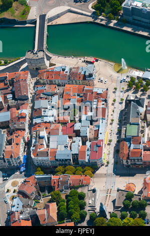 Meuse (55), Ville de Verdun, Porte Chaussee (Vue Aerienne) / / Frankreich, Meuse (55), Verdun, Tor Stadt Porte Chaussee (Aeri Stockfoto