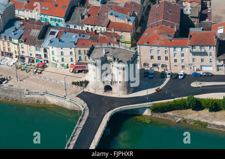 Meuse (55), Ville de Verdun, Porte Chaussee (Vue Aerienne) / / Frankreich, Meuse (55), Verdun, Tor Stadt Porte Chaussee (Aeri Stockfoto