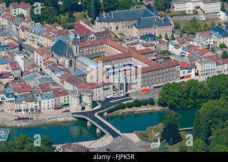 Meuse (55), Ville de Verdun, Porte Chaussee (Vue Aerienne) / / Frankreich, Meuse (55), Verdun, Tor Stadt Porte Chaussee (Aeri Stockfoto