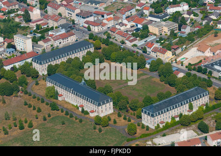 Meuse (55), Ville de Verdun, Caserne Miribel (Vue Aerienne) / / Frankreich, Meuse (55), Verdun Stadt, Miribel Baracke (Luftbild) Stockfoto