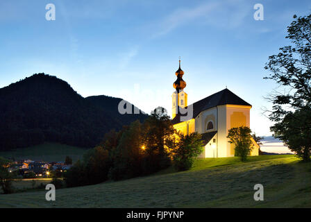 Katholische Kirchengemeinde Kirche St. Georg von 1758, Ruhpolding, Upper Bavaria, Bavaria, Germany Stockfoto