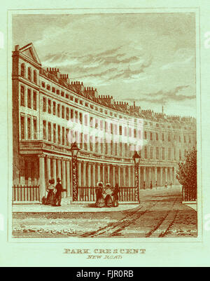 Park Crescent, neue Straße, London. Ab 1835 print. Stockfoto