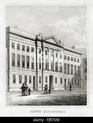 Juden Krankenhaus, Mile End, London. Gegründet im Jahre 1795. Ab 1835 print. Stockfoto