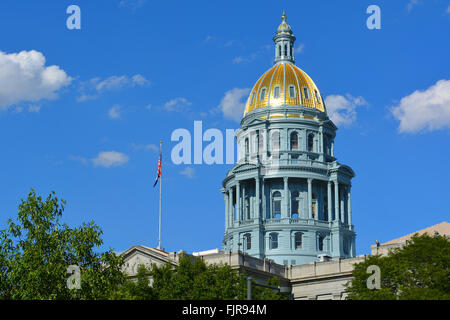 Colorado State Capitol Building Goldhaube Stockfoto