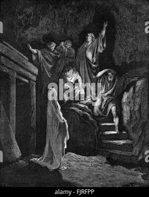 Auferstehung des Lazarus (John Kapitel XI), Illustration von Gustave Doré (1832 – 1883) Stockfoto