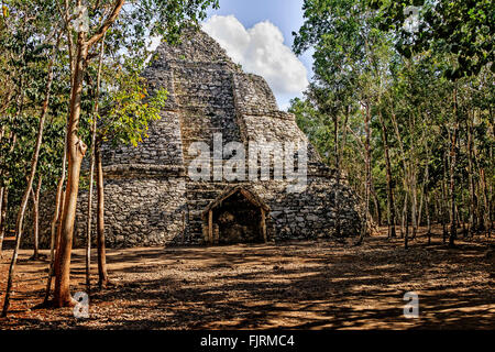 Xaibe Gebäude coba Mexiko Stockfoto