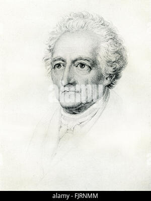 Johann Wolfgang von Goethe im Alter, deutscher Dichter, Schriftsteller, Dramatiker und Philosoph.  28. August 1749 - März 22. 1832. Stockfoto