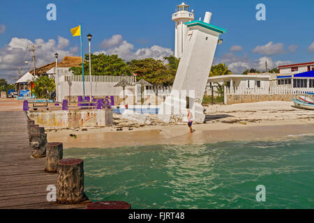 Leuchttürme Puerto Morelos Yucatan Mexiko Stockfoto