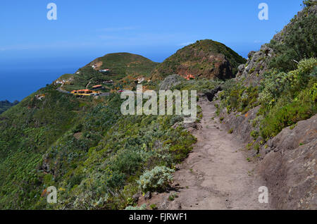 Wanderweg in das Anaga-Gebirge auf Teneriffa Stockfoto