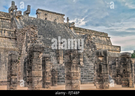Tempel der Krieger Chichen Itza Mexiko Stockfoto