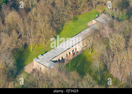 Meuse (55), Verdun, champs de Batailles De La 1ere Guerre Mondiale, Thiaumont, Tranchee des Baionnettes (Vue Aerienne) / / Franken Stockfoto