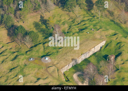 Meuse (55), Verdun, champs de Batailles De La 1ere Guerre Mondiale, Ouvrage de Froideterre (Vue Aerienne) / / Frankreich, Meuse (55) Stockfoto