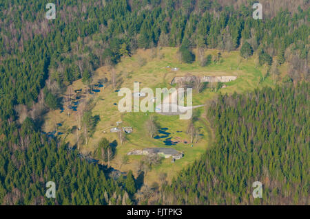 Meuse (55), Verdun, champs de Batailles De La 1ere Guerre Mondiale, Ouvrage de Froideterre (Vue Aerienne) / / Frankreich, Meuse (55) Stockfoto