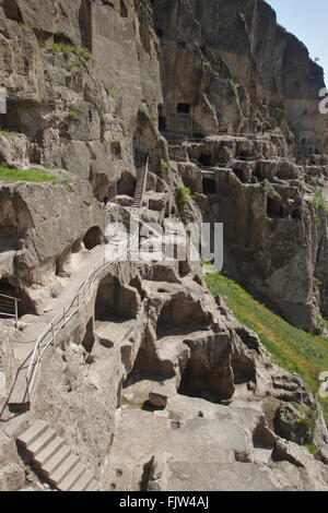 Vardzia, Felsen geschnitzt Höhle Kloster in Georgien Stockfoto