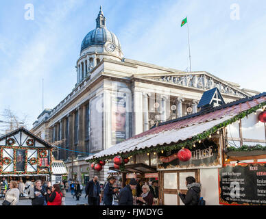 Weihnachtsmarkt in Nottingham, Nottingham, England, Großbritannien Stockfoto