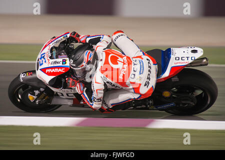 Doha, Katar. 3. März 2016. Scott Redding Mitte wiederum am zweiten Tag der abschließenden Vorsaison-Test in Losail International Circuit vor 2016 FIM Motorrad Grand Prix Championship beginnt Credit: Tom Morgan/Alamy Live News Stockfoto