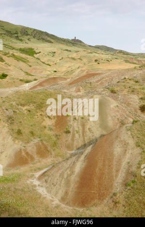 Steppe in der Nähe von David Gareja Kloster, Georgia Stockfoto