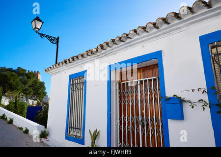 Cullera Dorfstraßen in Mittelmeer Valencia, Spanien Stockfoto