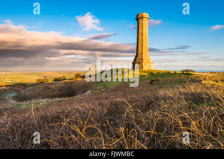 Hardys Denkmal auf schwarzer unten in der Nähe von Portesham in Dorset, Großbritannien Stockfoto