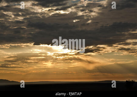 ID00495-00... IDAHO - Sonnenaufgang über dem Krater des Moon Nationalmonument and Preserve. Stockfoto