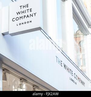 Die weißen Unternehmen Shop anmelden, Nottingham, England, Großbritannien Stockfoto