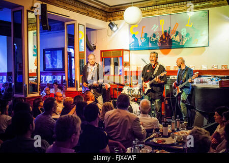 Cafe Central Jazz Club, Plaza del Algel 10, im Barrio de Las Letras Quartier. Madrid. Spanien Stockfoto