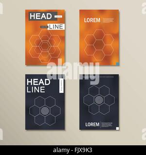 Geometrischen Sechseck-Muster-Design. Vektor-set Stock Vektor