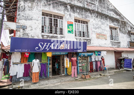 Geschäfte in Jude Stadt Kochi Cochin Kerala Indien Stockfoto