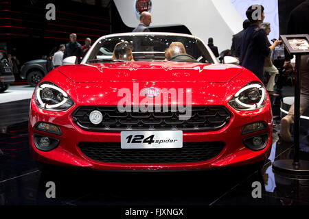 Fiat 124 Spider Sportwagen auf der Genfer Motor Show 2016 Stockfoto