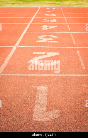 Laufstrecke im Stadion der Universität Mae Fah Luang Chiang Rai Thailand Stockfoto