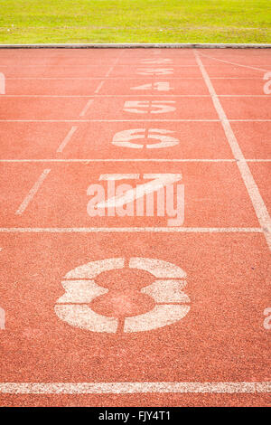 Laufstrecke im Stadion der Universität Mae Fah Luang Chiang Rai Thailand Stockfoto