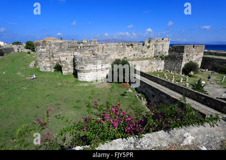 Neratzia Schloss, eine ehemalige Festung der Ritter des Heiligen Johannes von Jerusalem, Insel Kos, Dodekanes-Gruppe von Inseln, südliche Ägäis Stockfoto