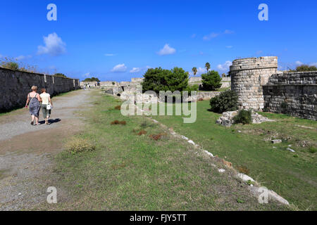 Neratzia Schloss, eine ehemalige Festung der Ritter des Heiligen Johannes von Jerusalem, Insel Kos, Dodekanes-Gruppe von Inseln, südliche Ägäis Stockfoto