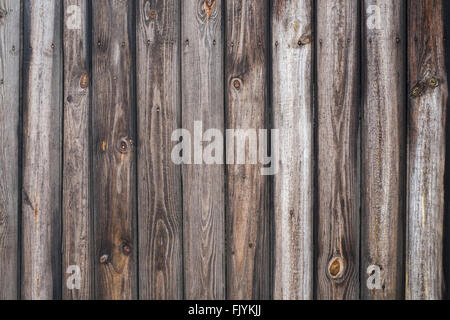 Vintage Holz-Hintergrund. Grunge Holz Eiche verwittert oder strukturierte Dielen Kiefer. Rustikal braun rustikalen Zaun. Stockfoto