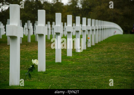 Die Normandie amerikanischen Soldatenfriedhof in Colleville-Sur-Mer, Normandie, Frankreich. Stockfoto