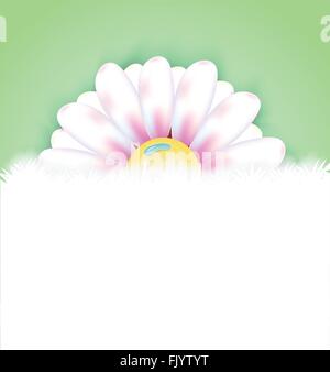 Realistische Blume mit Textfreiraum Stock Vektor