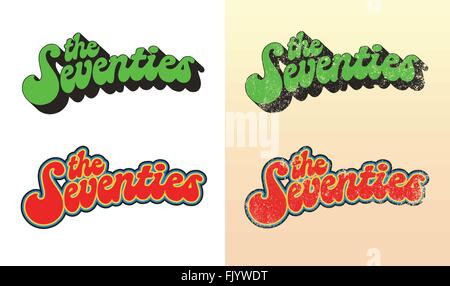 Die siebziger Jahre Stock Vektor