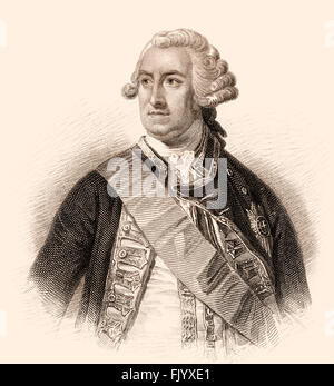 Admiral der Flotte Edward Hawke, 1. Baron Hawke, 1705-1781, einen Offizier der Royal Navy Stockfoto