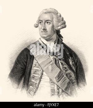 Admiral der Flotte Edward Hawke, 1. Baron Hawke, 1705-1781, einen Offizier der Royal Navy Stockfoto